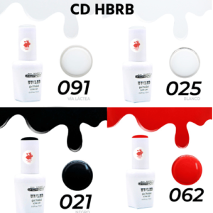ESMALTE SEMI CHERIMOYA BLANCO / NEGRO / VIA LACTEA / ROJO HBRB CH035
