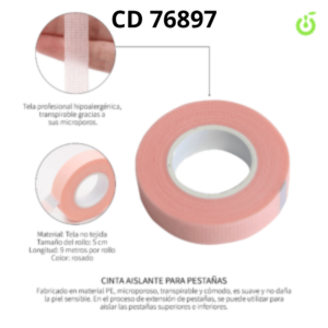 CINTA  AISLANTES DE PESTAÑAS COLOR ROSA