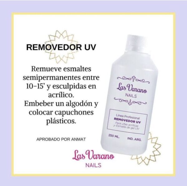 LAS VARANO REMOVEDOR  UV 250ML